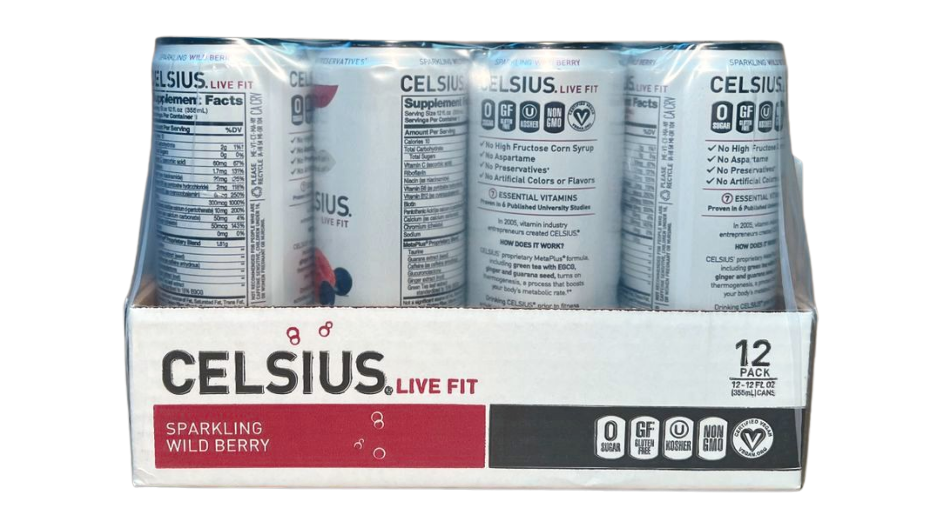 Celsius Sparkling - Wild Berry (12 Fl. Oz / 12 Pack)