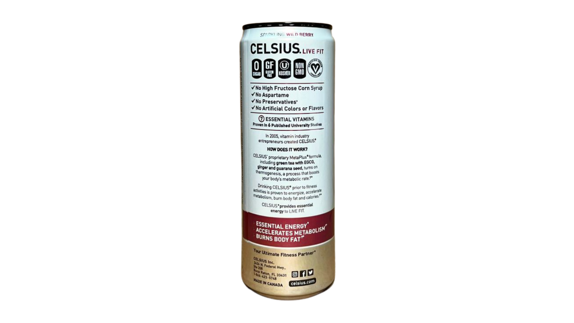 Celsius Sparkling - Wild Berry (12 Fl. Oz / 12 Pack)