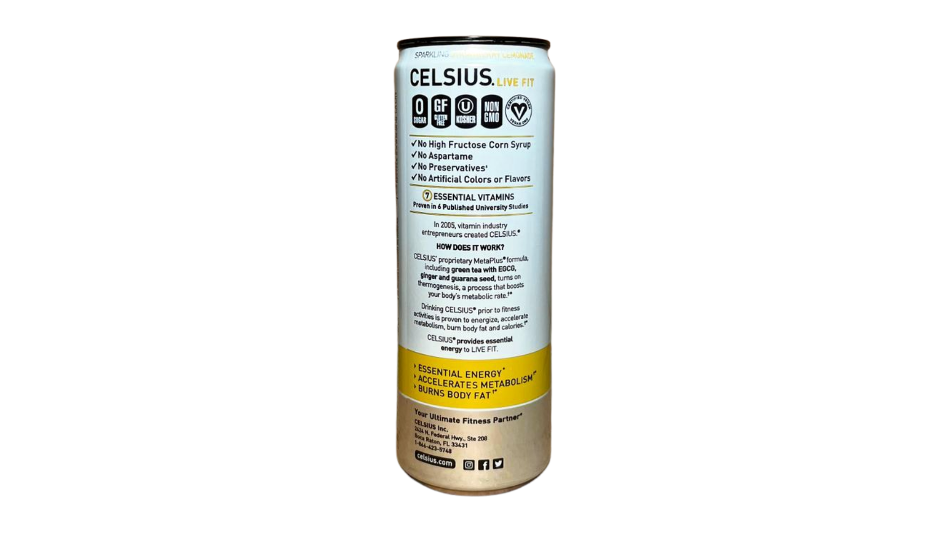 Celsius Sparkling - Strawberry Lemonade (12 Fl. Oz / 12 Pack)