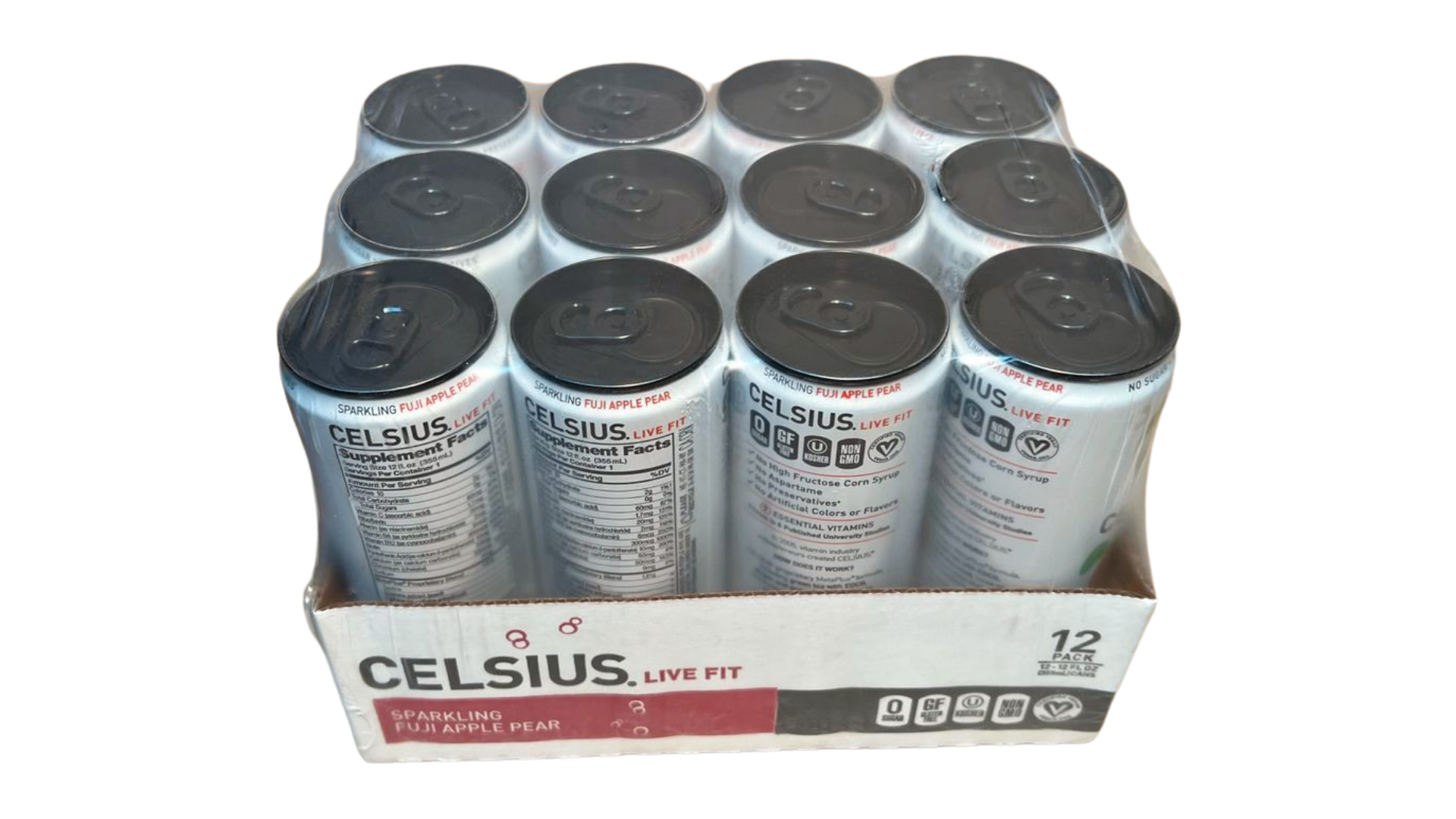 Celsius Sparkling - Fuji Apple Pear (12 Fl. Oz / 12 Pack)
