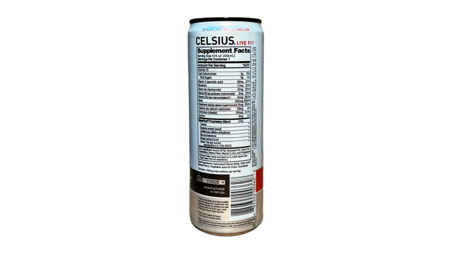 Celsius Sparkling - Watermelon (12 Fl. Oz / 12 Pack)