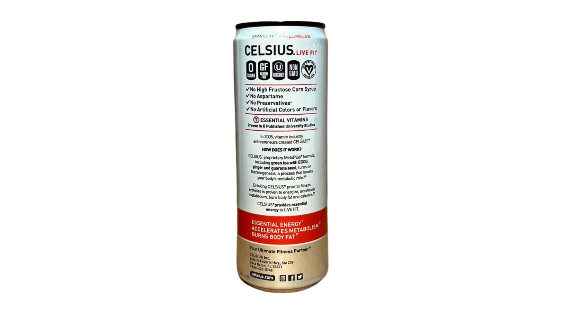 Celsius Sparkling - Watermelon (12 Fl. Oz / 12 Pack)