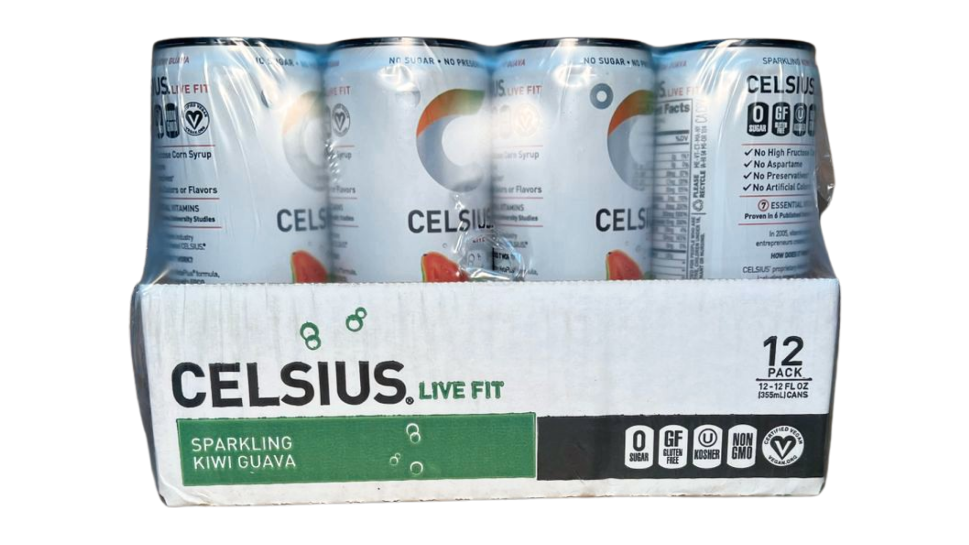 Celsius Sparkling - Kiwi Guava (12 Fl. Oz / 12 Pack)