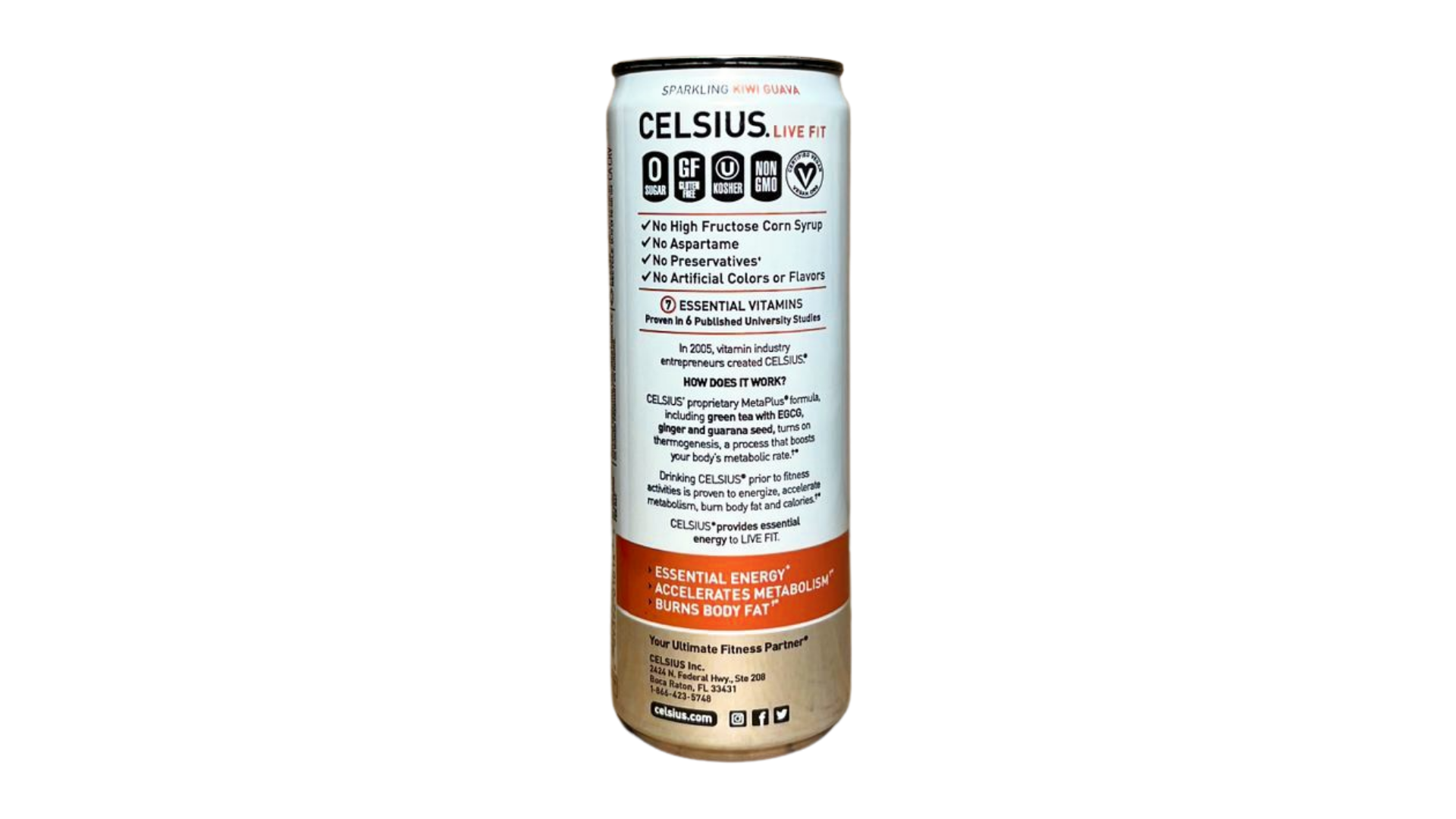 Celsius Sparkling - Kiwi Guava (12 Fl. Oz / 12 Pack)