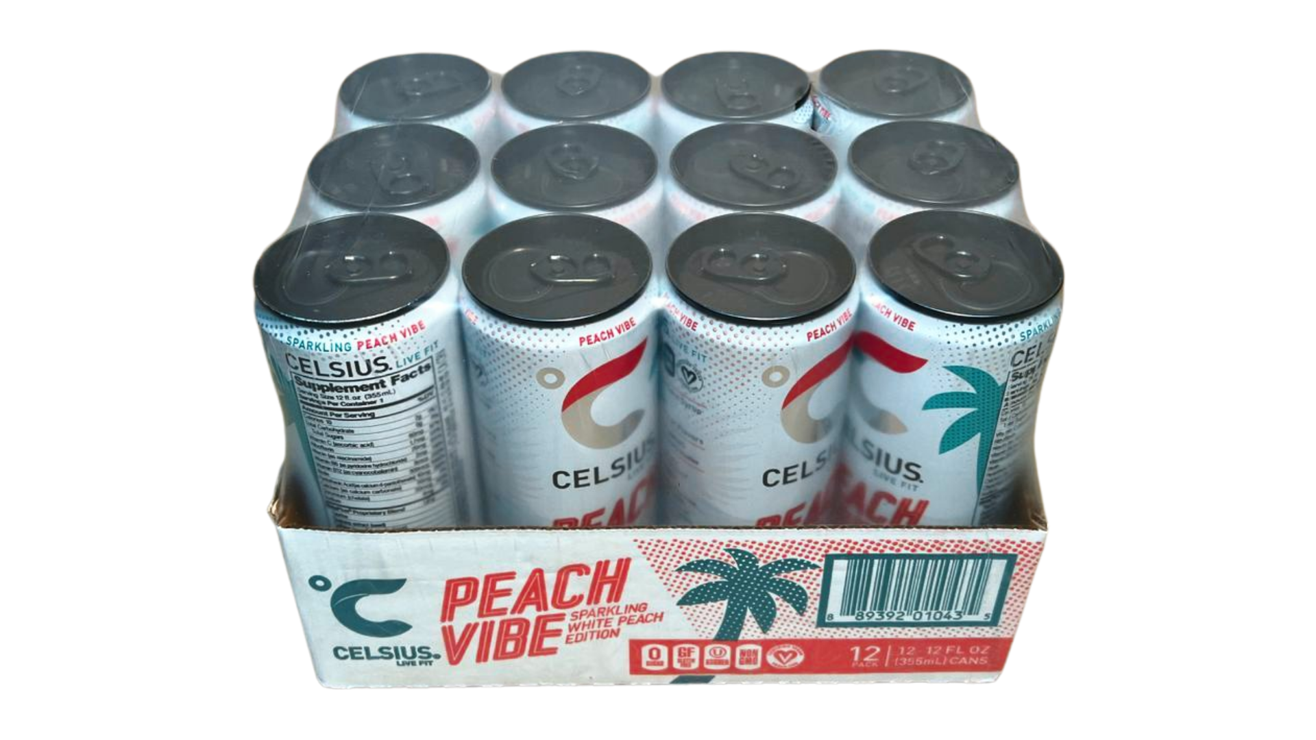 Celsius Sparkling - Peach Vibe (12 Fl. Oz / 12 Pack)