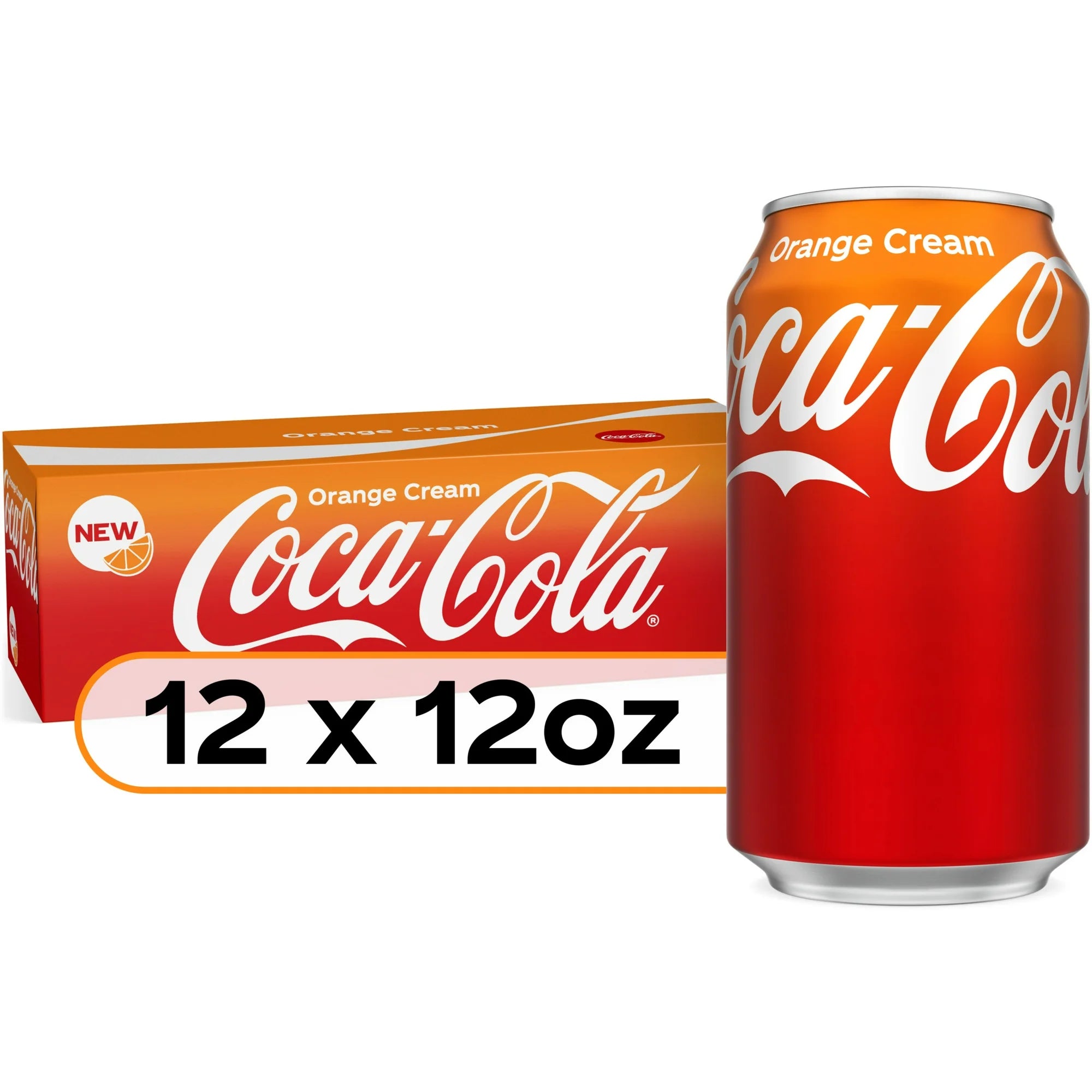 Coke Orange Cream Soda Pop, 12 fl oz, 12 Pack Cans