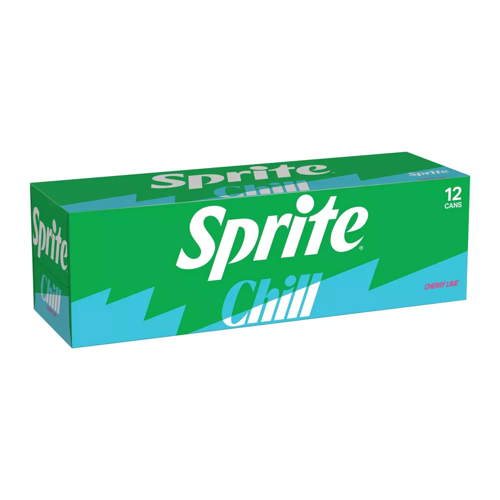 Sprite Chill Cherry Lime Natural Flavor Soda - 24 pk/12 fl oz Cans