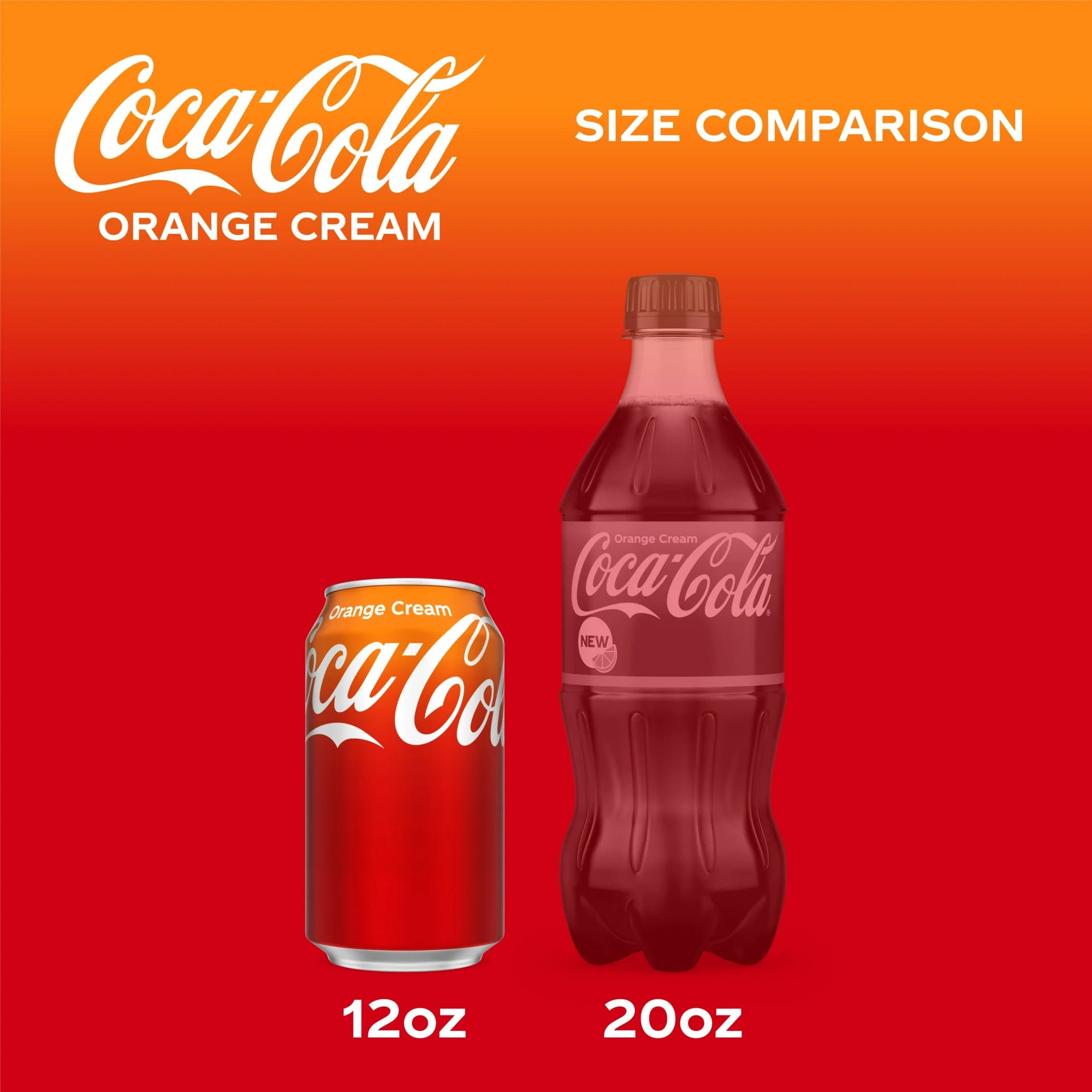 Coke Orange Cream Zero Sugar Soda Pop, 12 fl oz, 12 Pack Cans