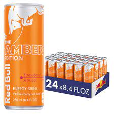 Red Bull-Amber Edition Strawberry Apricot Energy Drink, 8.4 Fl. Oz, 24 Cans