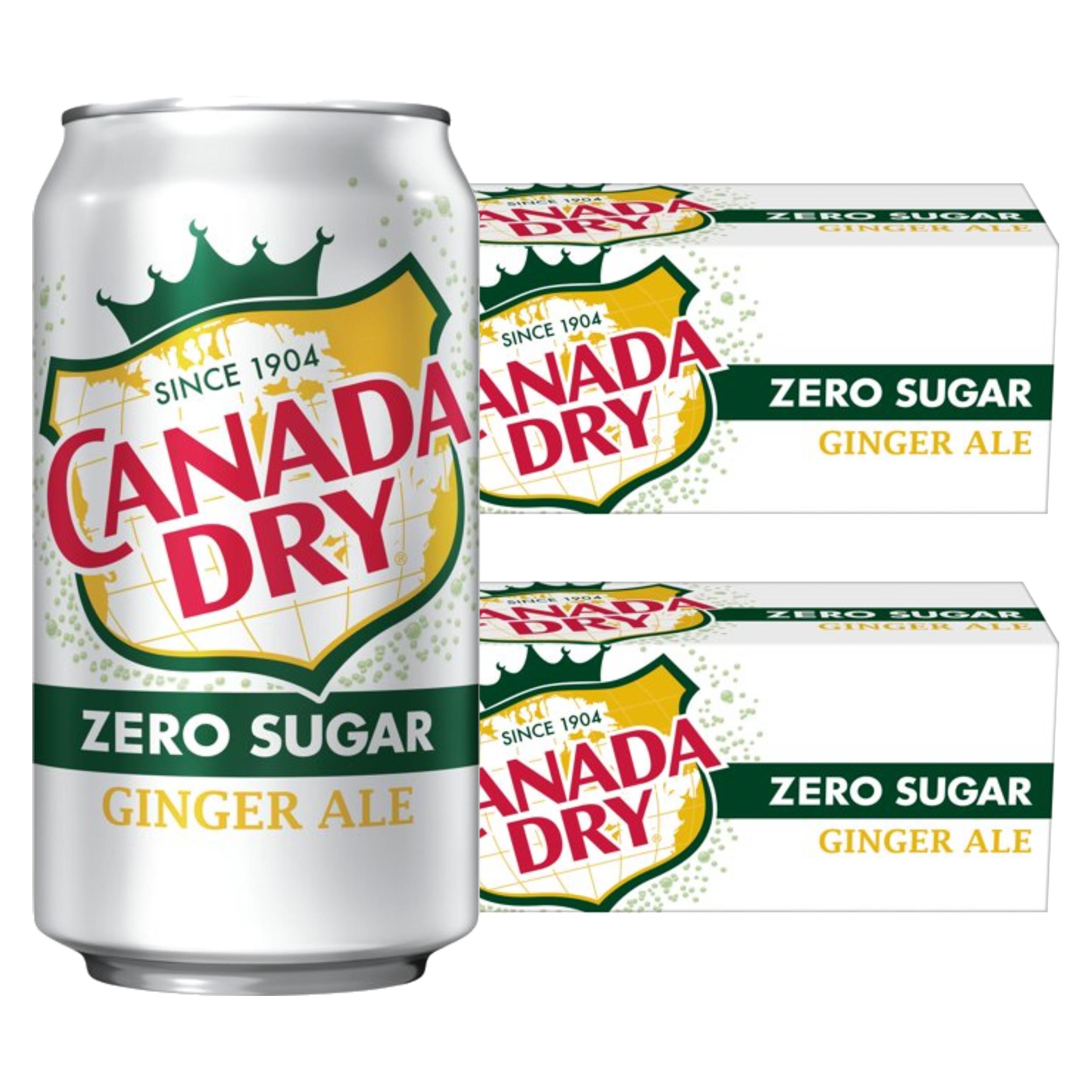 Canada Dry Ginger Ale (Zero Sugar), 12 Oz, 24 Cans
