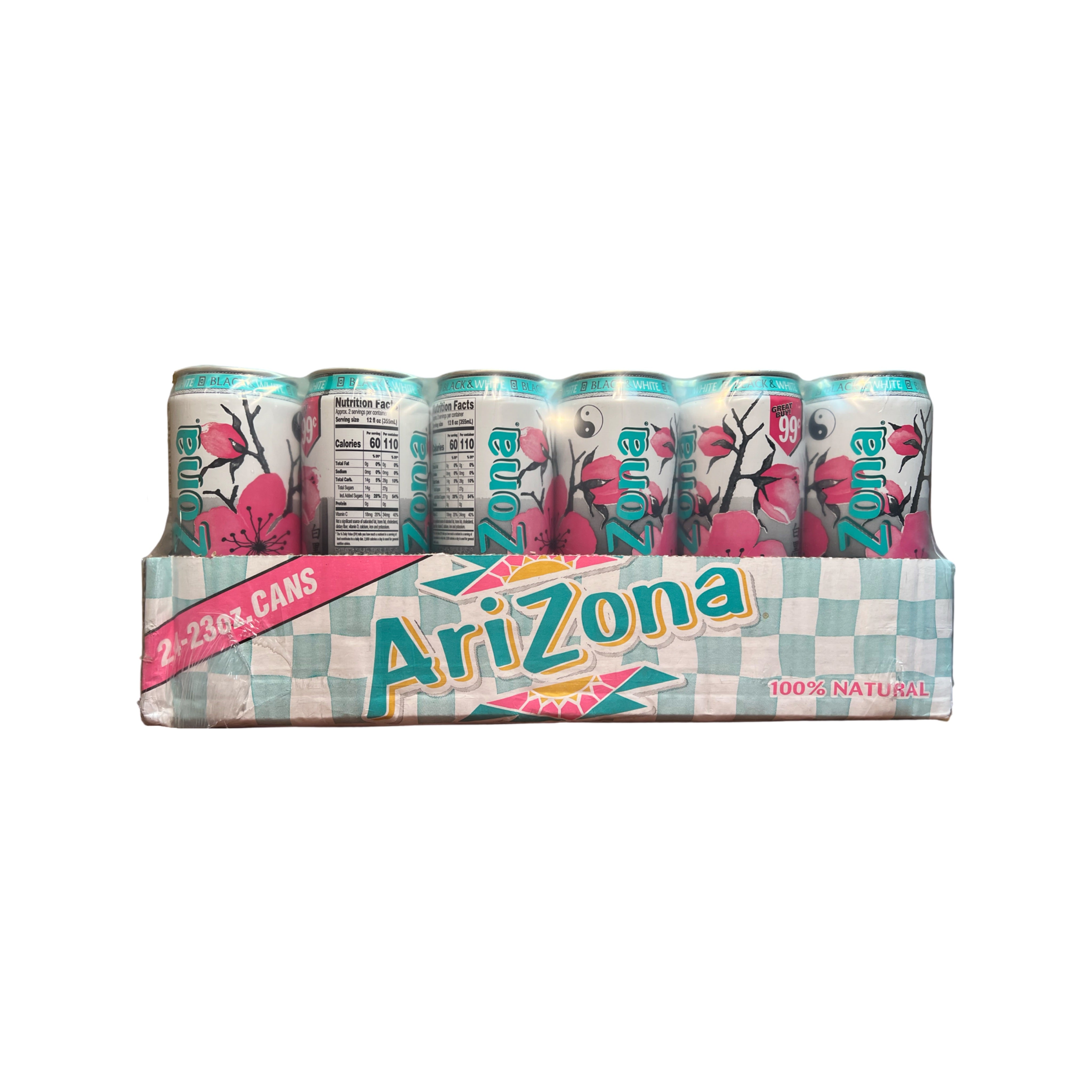 Arizona Black & White Iced Tea Can (23 Fl Oz. / 24 Pack)