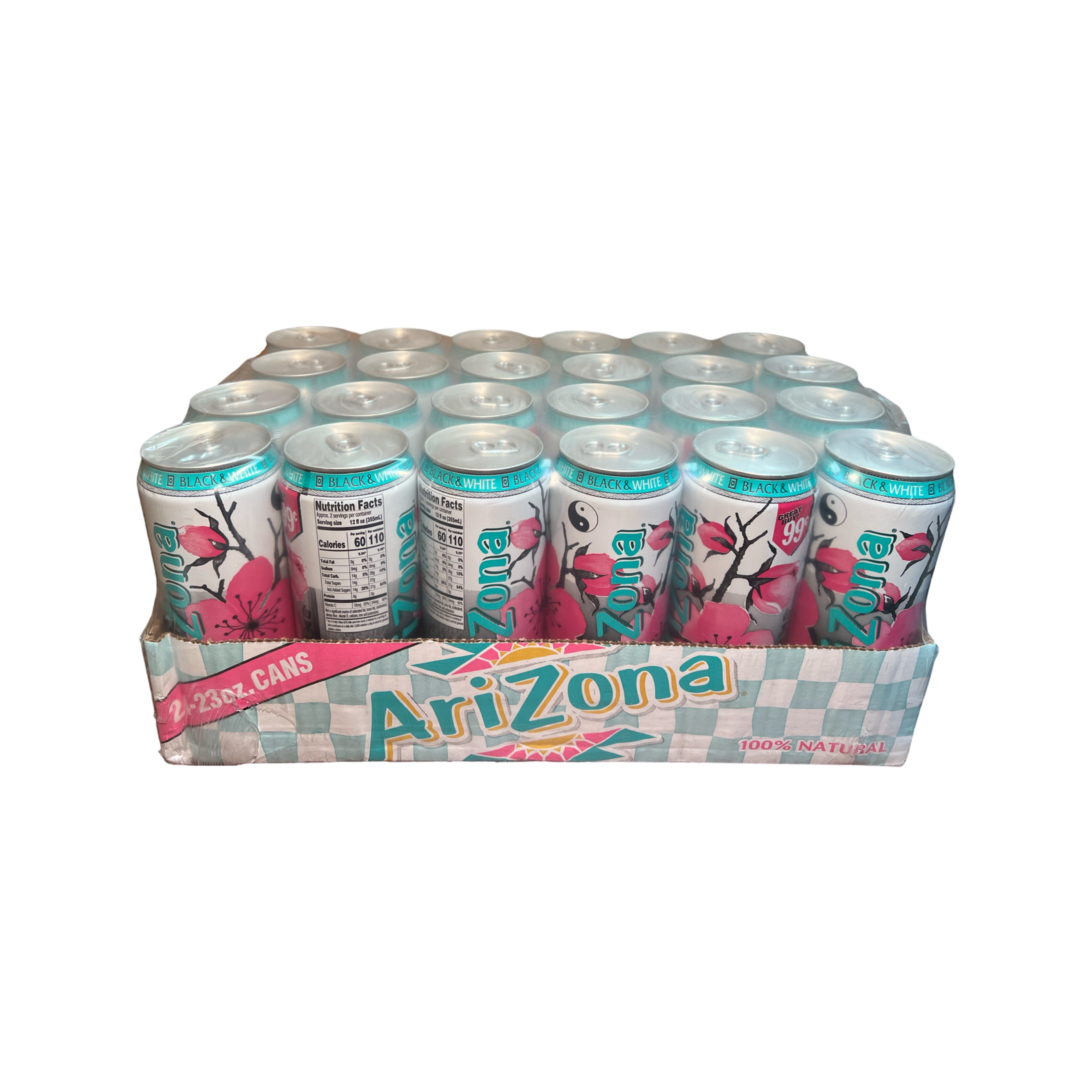 Arizona Black & White Iced Tea Can (23 Fl Oz. / 24 Pack)
