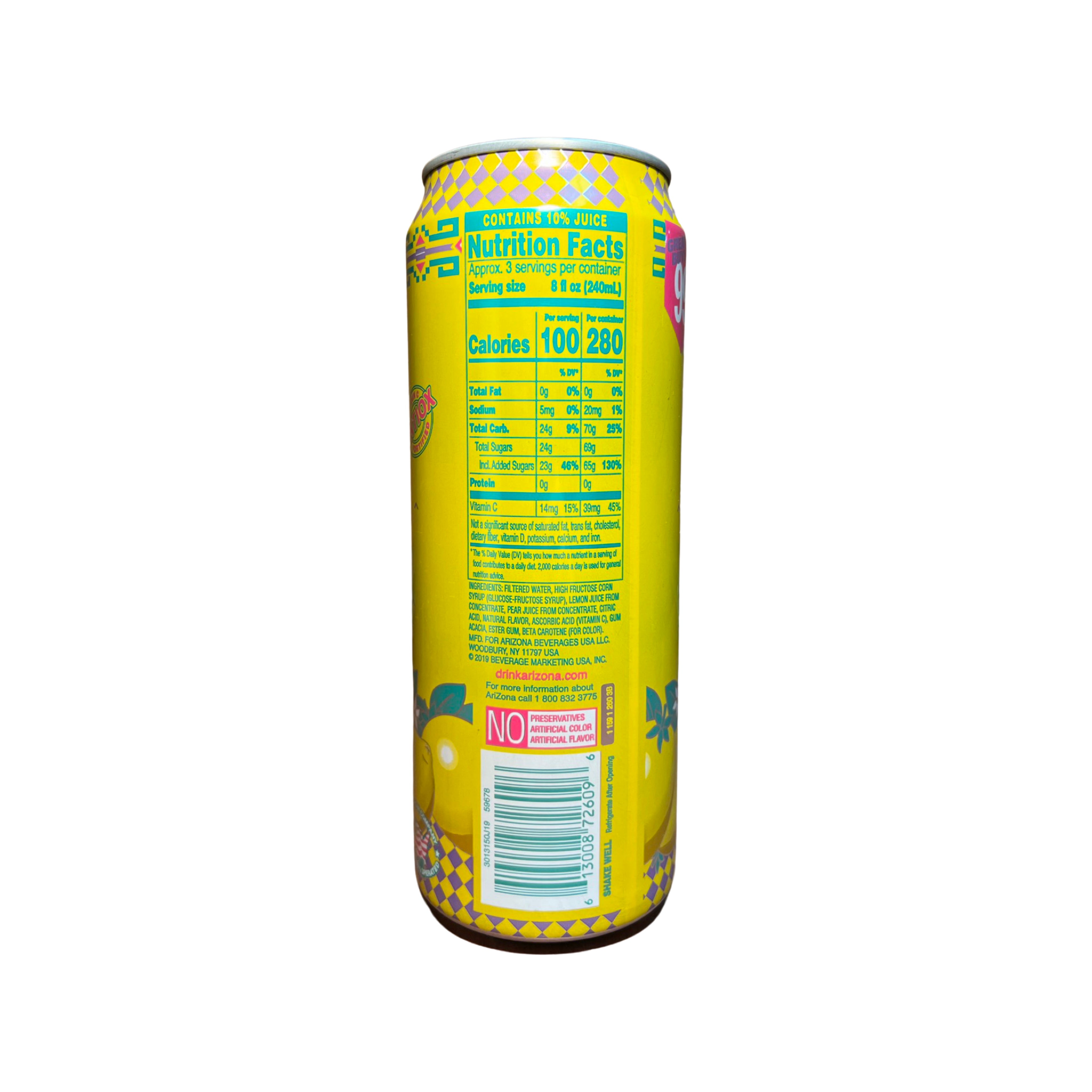 Arizona Lemonade Juice Can (23 Fl Oz. / 24 Pack)