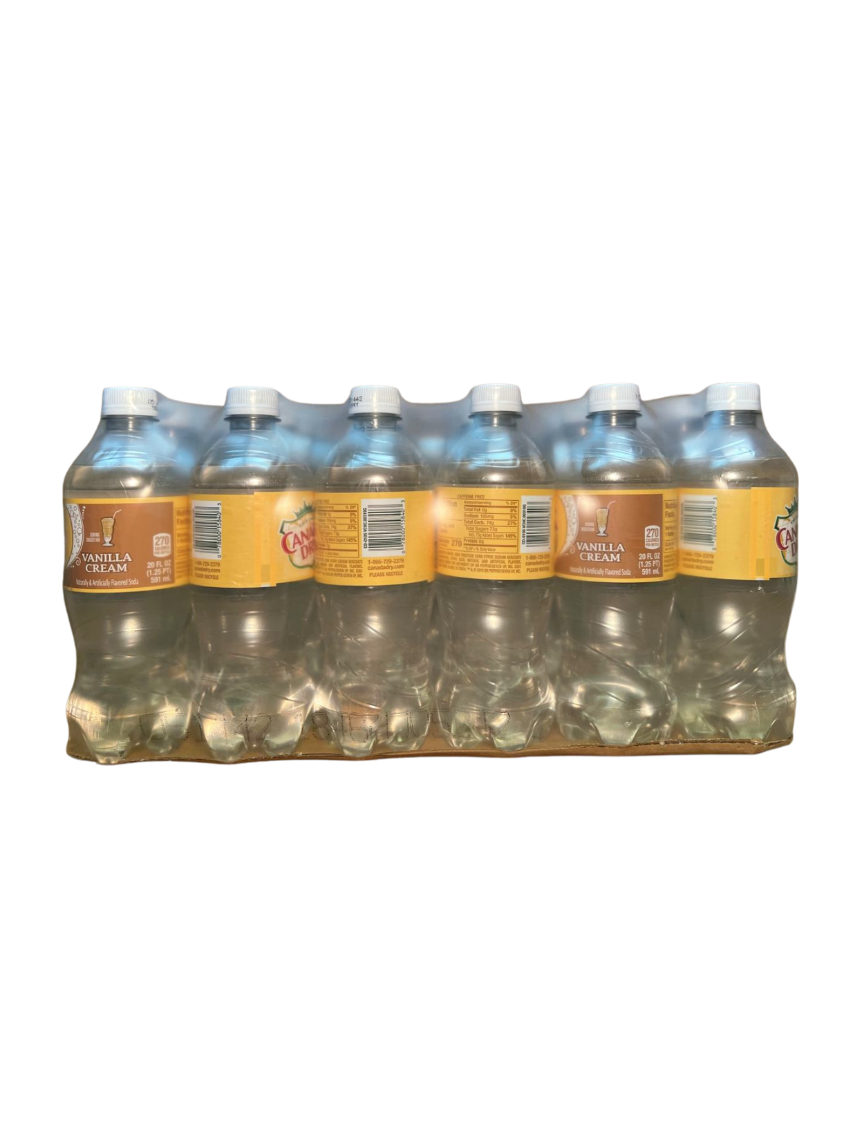 Canada Dry Vanilla Cream Soda, 20 Fl Oz, 24 Pack
