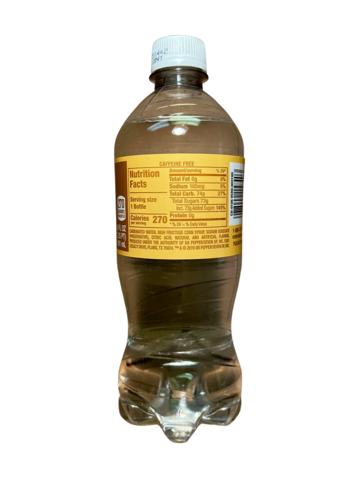 Canada Dry Vanilla Cream Soda, 20 Fl Oz, 24 Pack