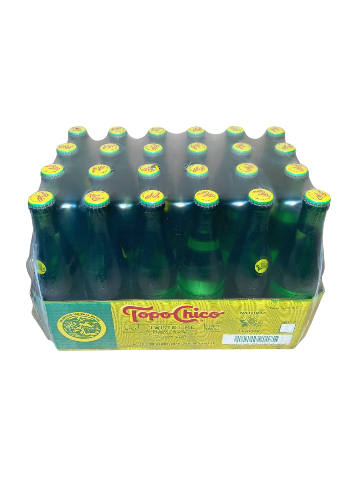 Topo Chico Sparkling Mineral Water Twist Of Lime Glass, 12 Oz, 24 Pack