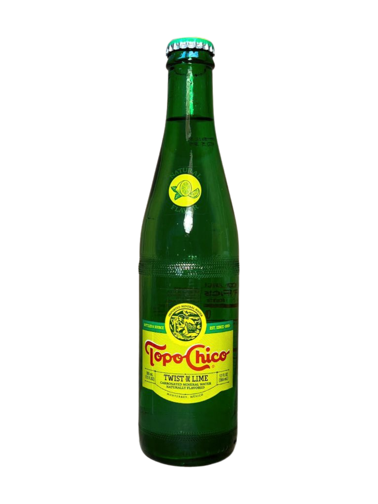 Topo Chico Sparkling Mineral Water Twist Of Lime Glass, 12 Oz, 24 Pack