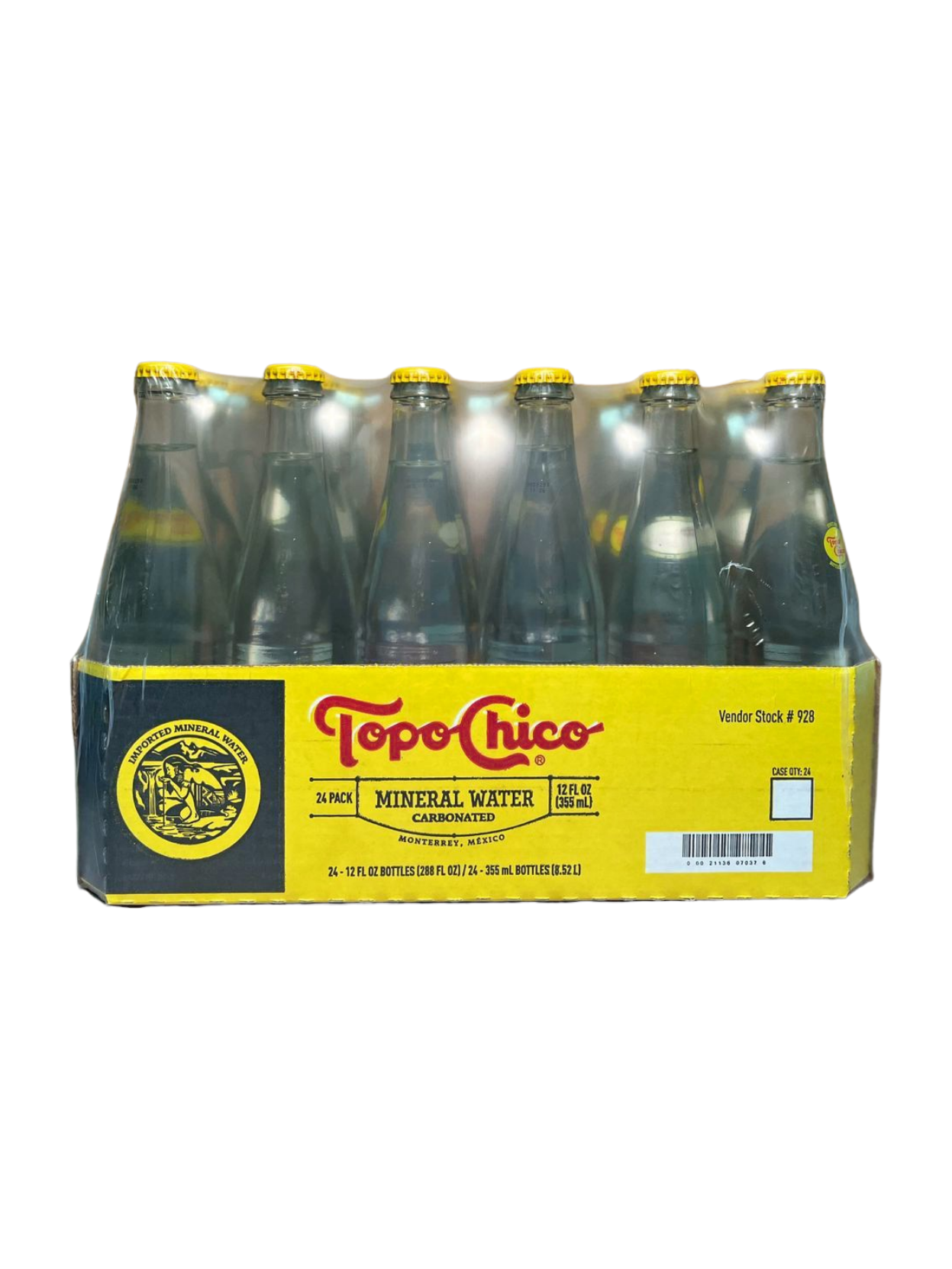 Topo Chico Sparkling Mineral Water Glass Bottles (12 Oz / 24 Pack)