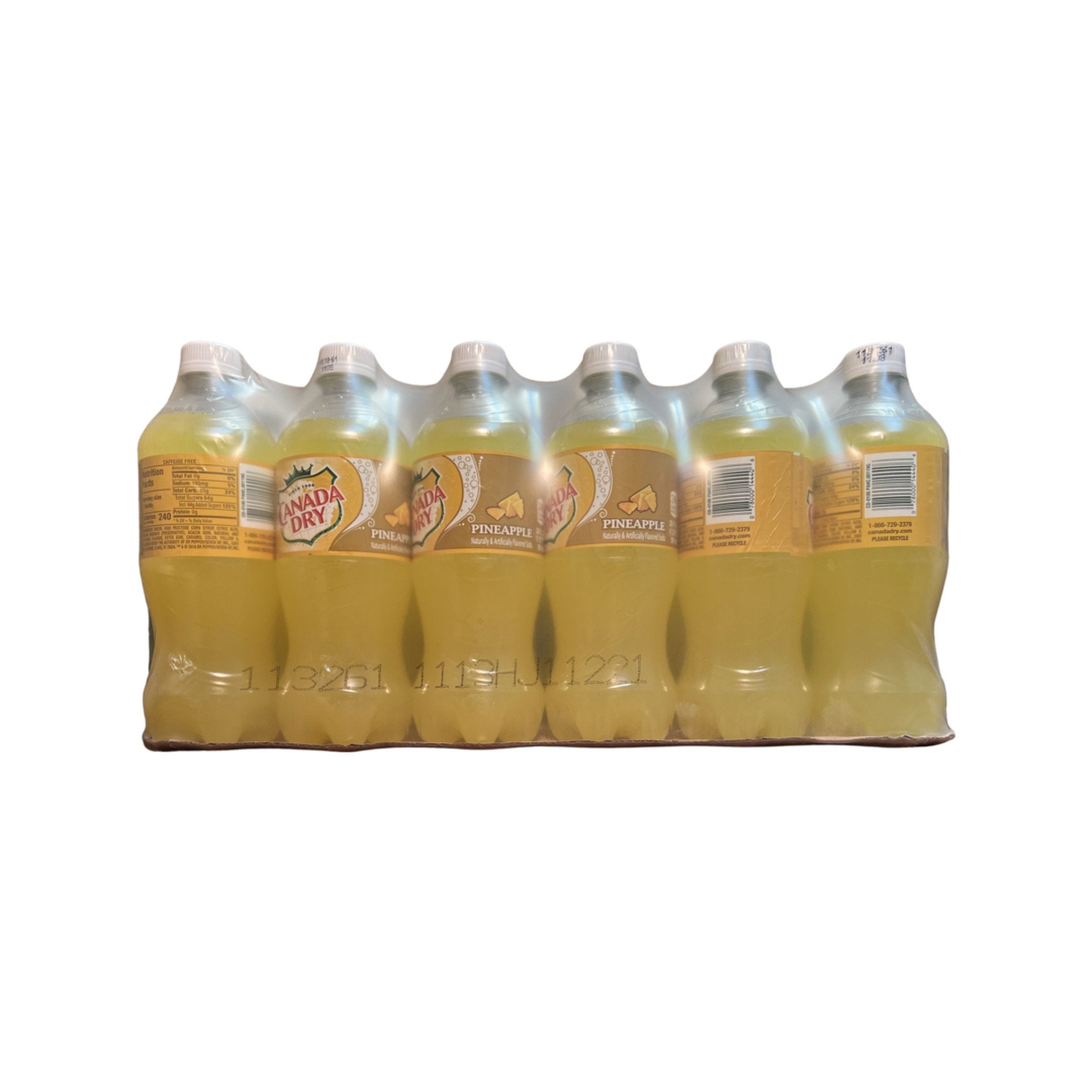 Canada Dry Pineapple Ginger Ale, 20 Fl Oz, 24 Pack