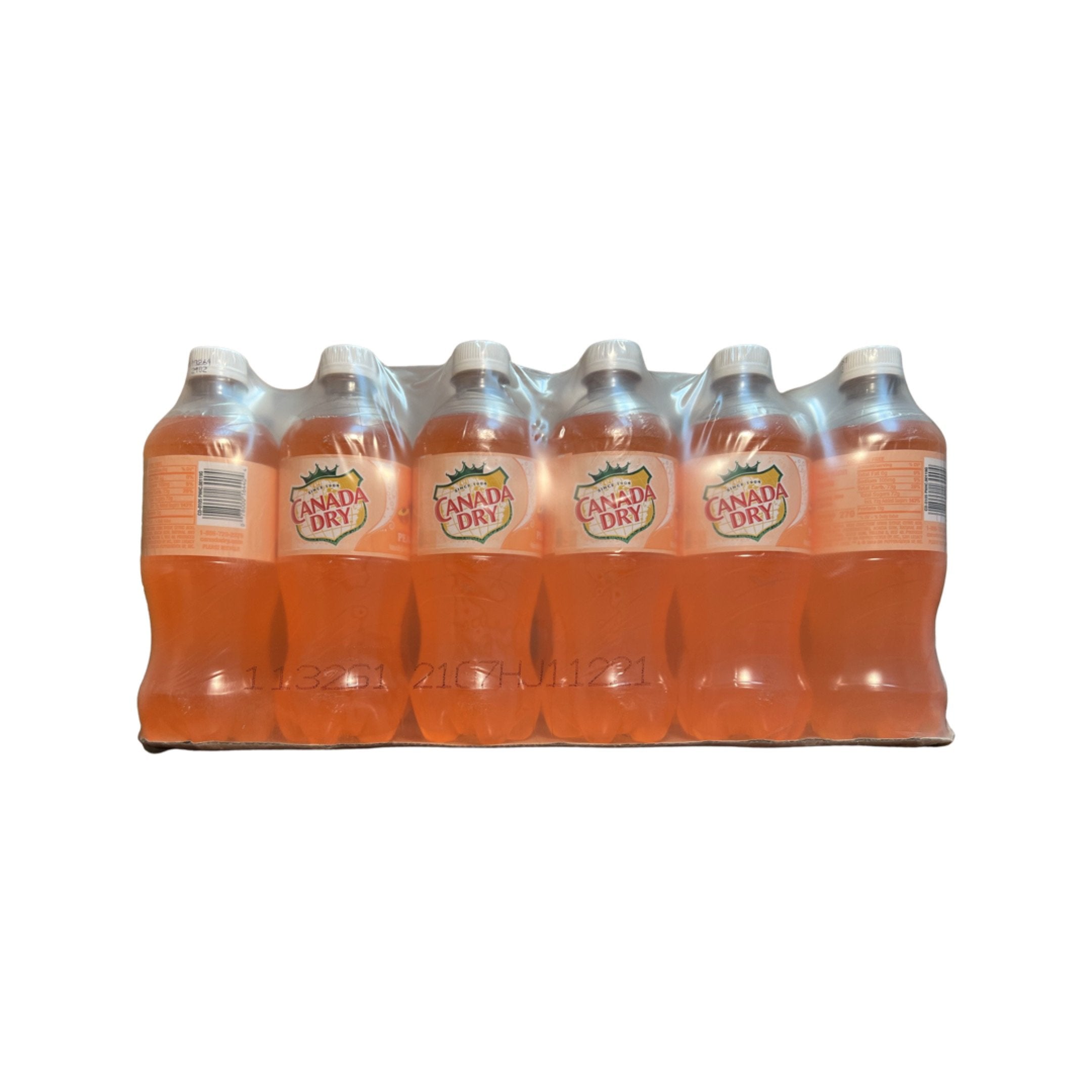Canada Dry Peach Ginger Ale, 20 Fl Oz, 24 Pack