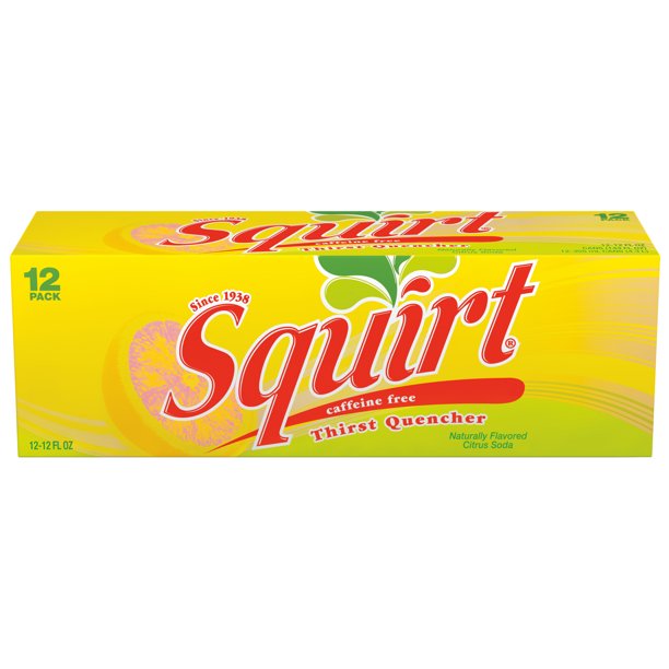 Squirt Citrus Soda, 12 Fl Oz, 24 Cans