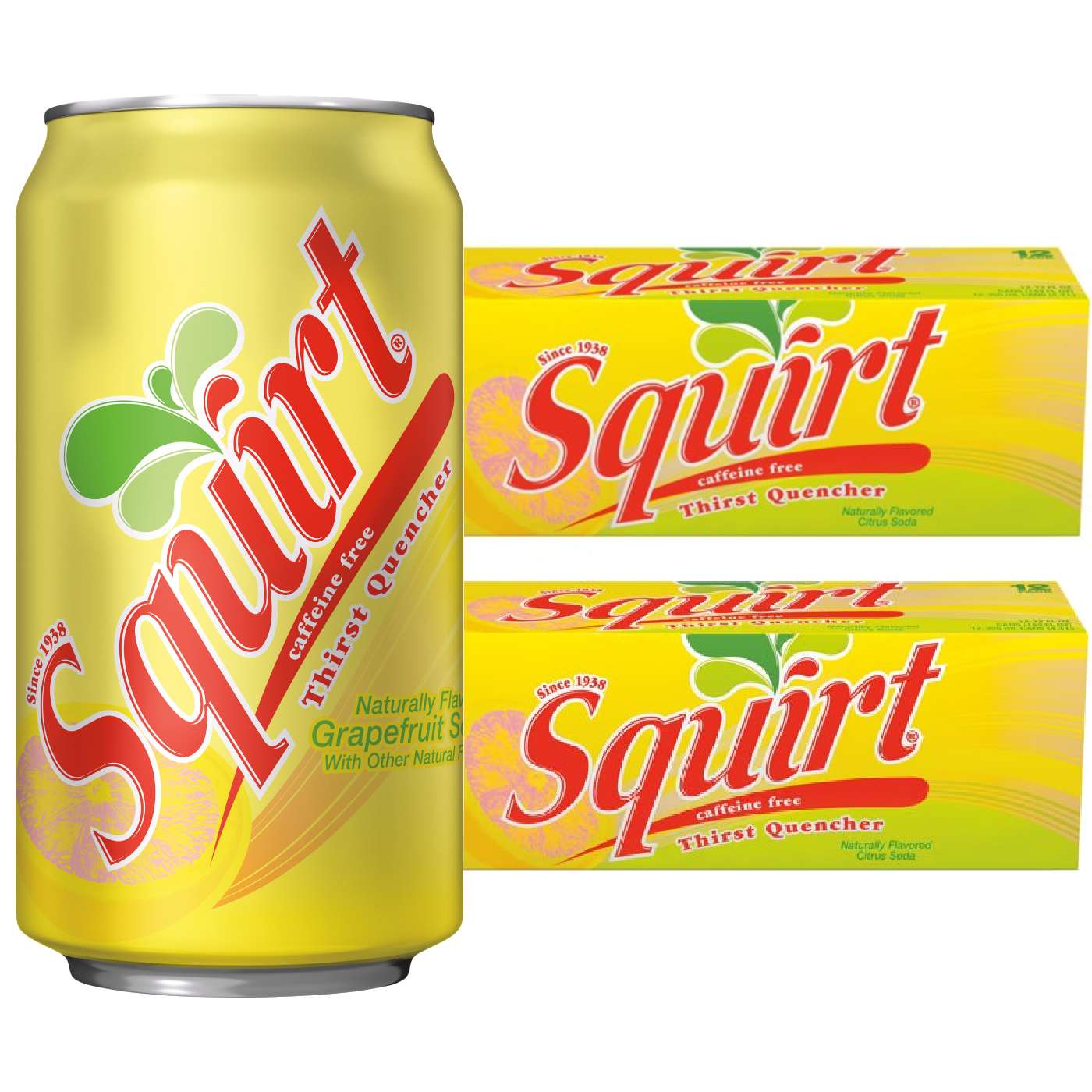Squirt Citrus Soda, 12 Fl Oz, 24 Cans