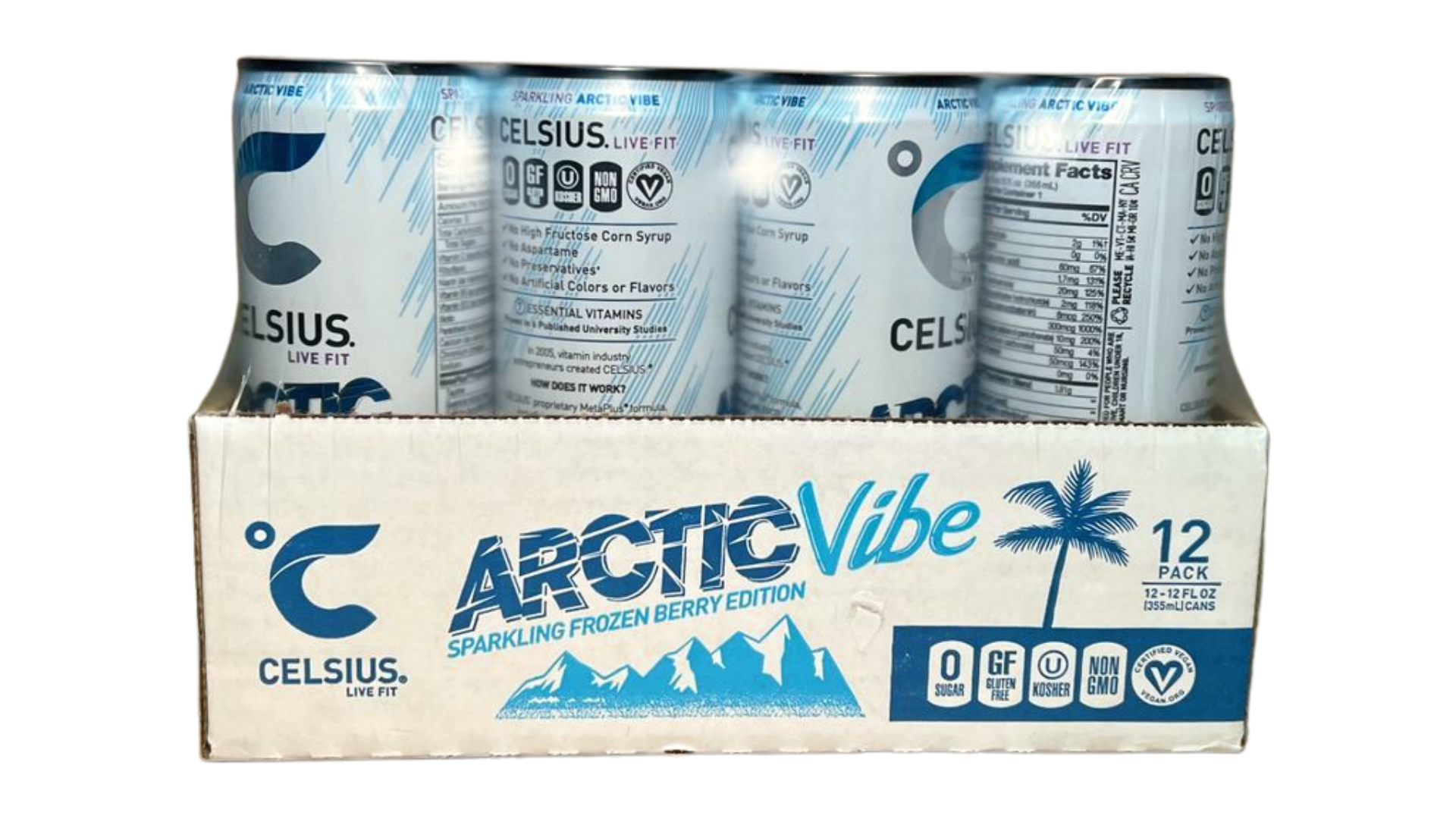 Celsius Energy Drink, Arctic Vibe, Sparkling 12 fl oz, Shop