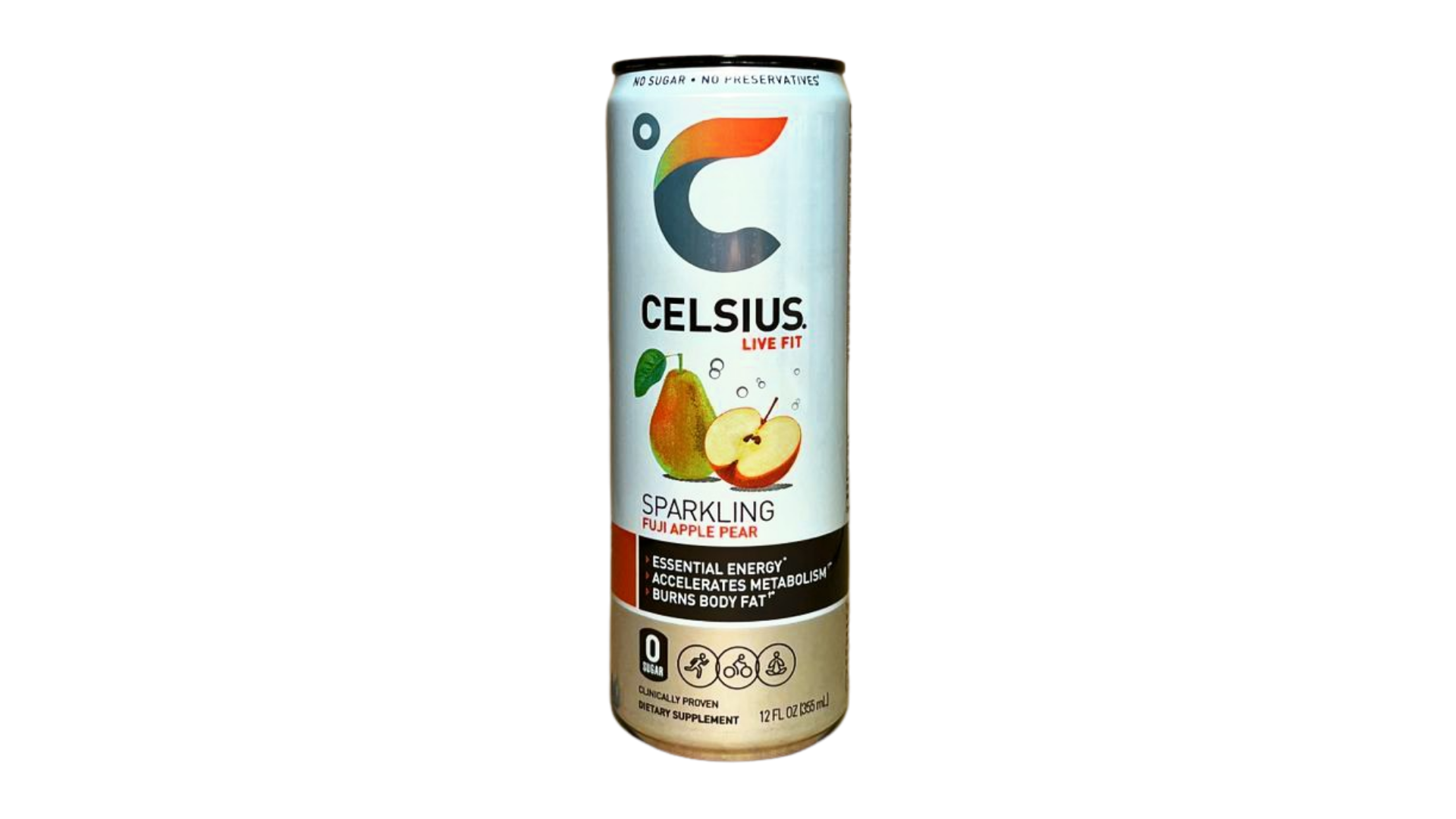 Celsius Sparkling Fuji Apple Pear (12 Fl. Oz / 12 Pack) 123 Beverages