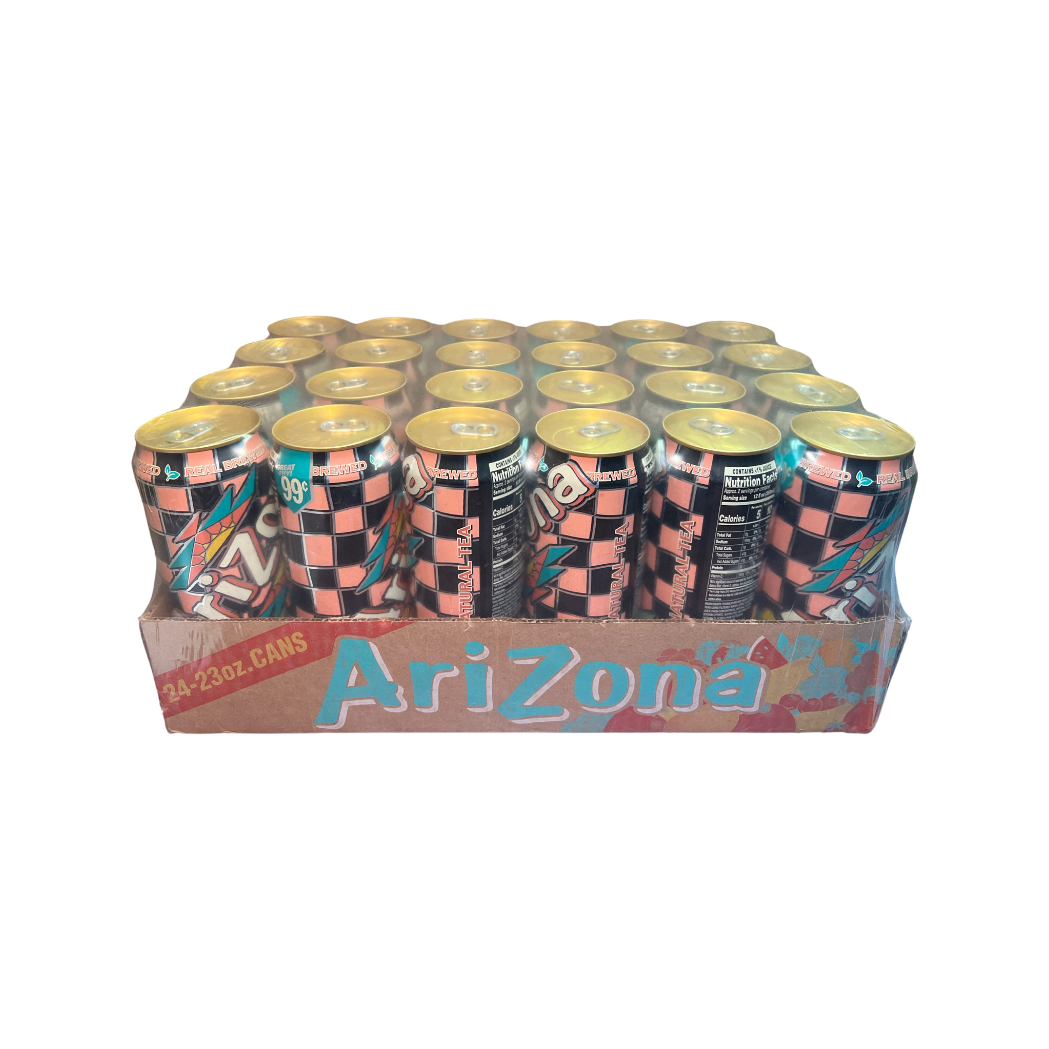 Arizona Black & White Iced Tea Can (23 Fl Oz. / 24 Pack) – 123 Beverages