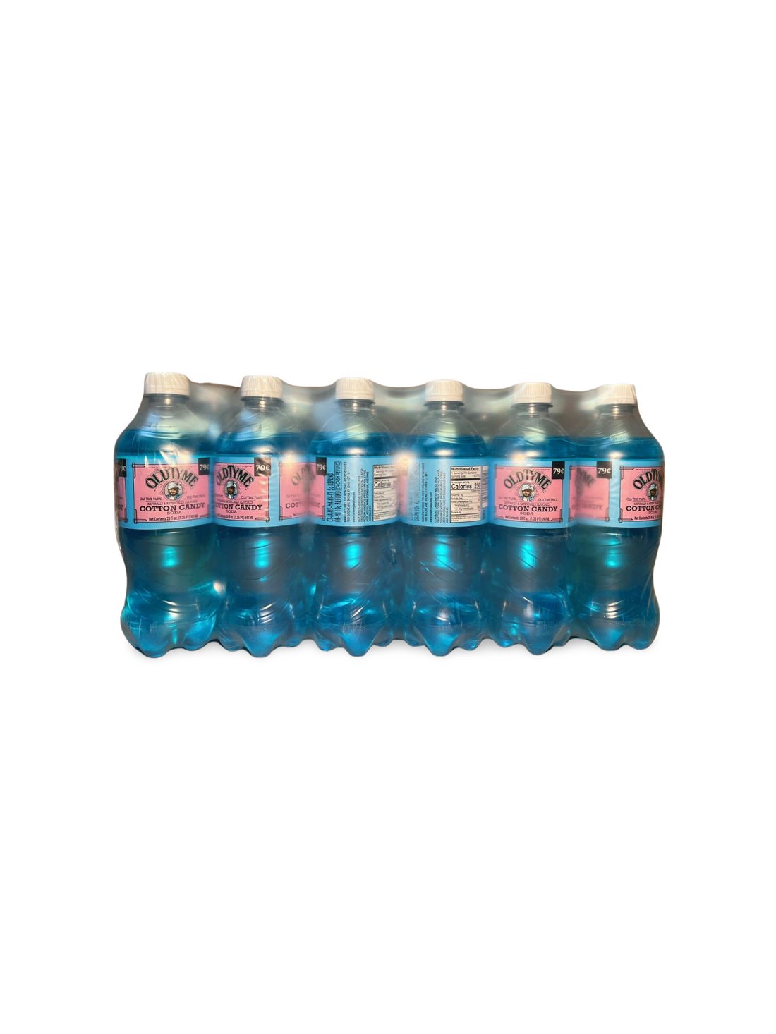 Old Tyme Cotton Candy Soda, 20 Oz, 24 Pack 123 Beverages
